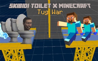 Image Skibidi Toilet X Minecraft Tug War